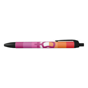 Stylo Noir Drapeau de la fierté lesbienne WLW
