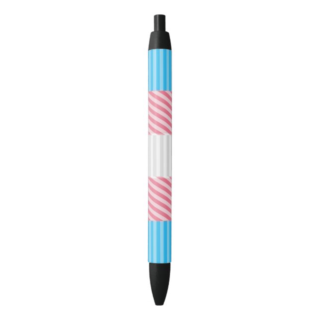 Stylo Noir Drapeau de la fierté transgenre Abstraite de la ba (devant Vertical)