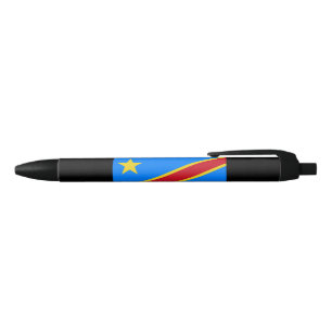 Stylo Noir Drapeau de la RDC (République démocratique du Cong