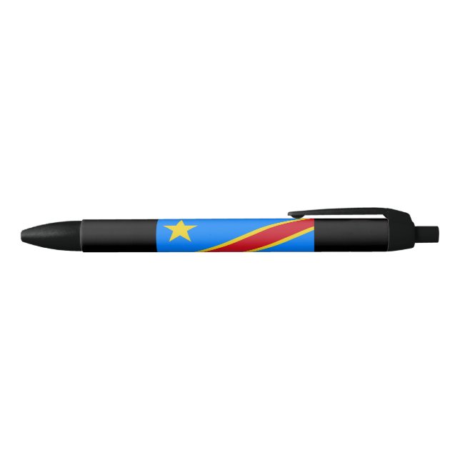 Stylo Noir Drapeau de la RDC (République démocratique du Cong (Haut)