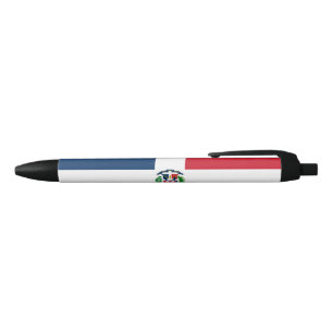 Stylo Noir Drapeau de la République dominicaine