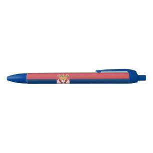 Stylo Noir Drapeau de la Serbie