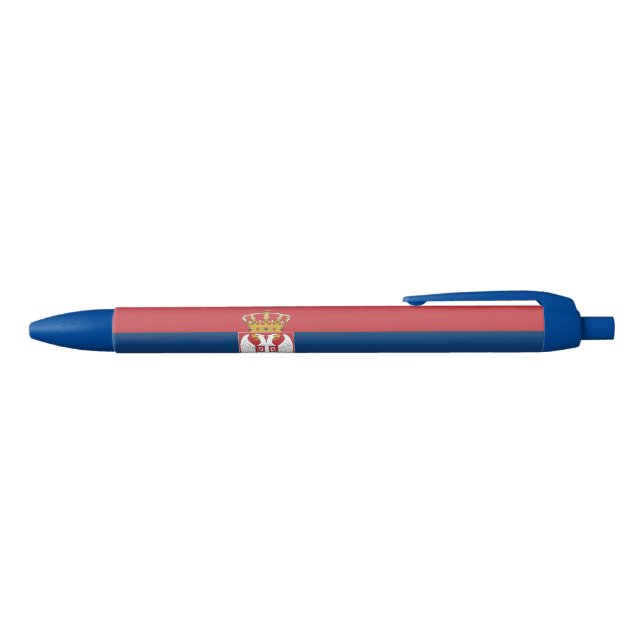 Stylo Noir Drapeau de la Serbie (Haut)