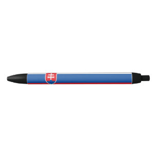 Stylo Noir Drapeau de la Slovaquie