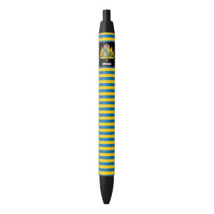 Stylo Noir Drapeau de la Suède Mignon Patriote