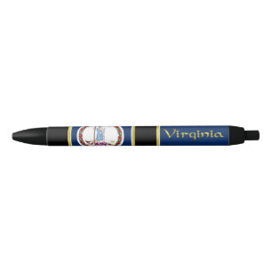 Stylo Noir Drapeau de la Virginie