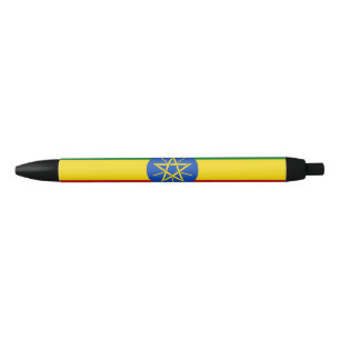 Stylo Noir Drapeau de l'Éthiopie