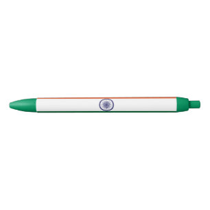 Stylo Noir Drapeau de l'Inde