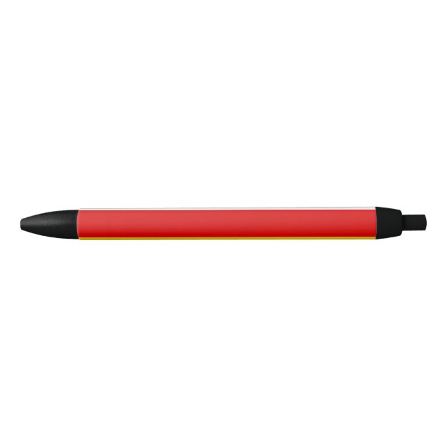 Stylo Noir Drapeau de l'Ossétie du Sud (Devant)