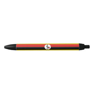 Stylo Noir Drapeau de l'Ouganda