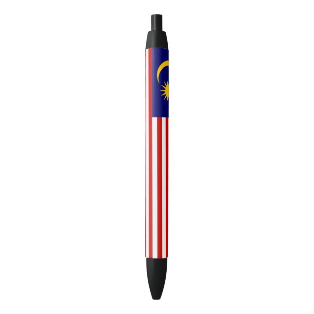 Stylo Noir Drapeau de Malaisie (devant Vertical)