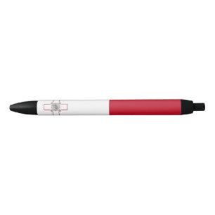 Stylo Noir Drapeau de Malte