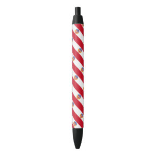 Stylo Noir Drapeau de Polynésie Française