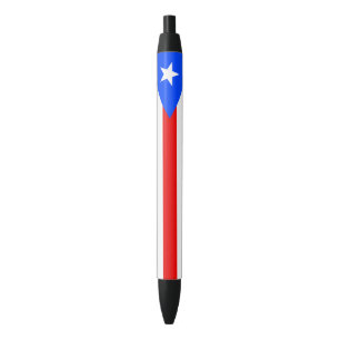 Stylo Noir Drapeau de Porto Rico