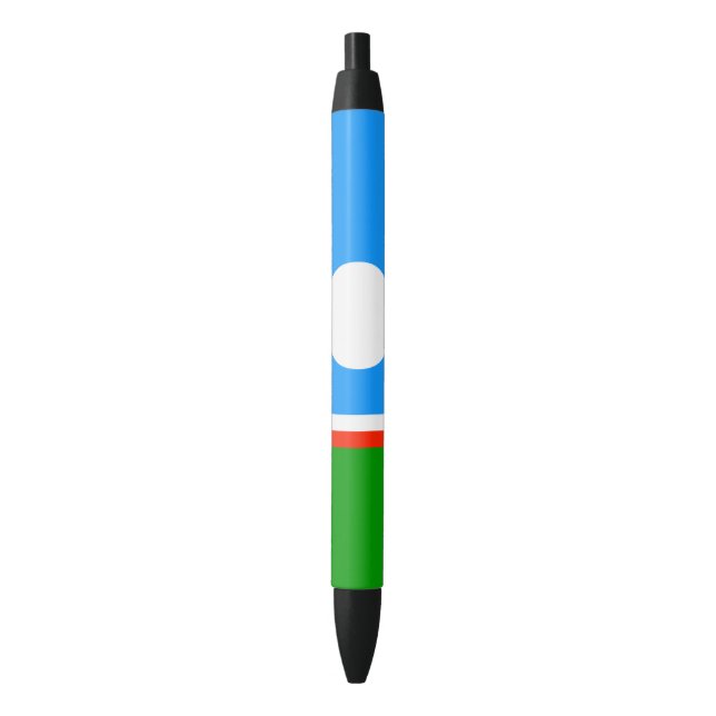Stylo Noir Drapeau de Sakha (devant Vertical)