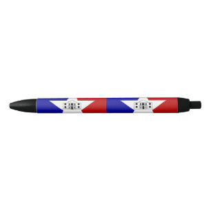 Stylo Noir Drapeau de San Antonio, Texas Black Ink Pen