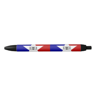 Stylo Noir Drapeau de San Antonio, Texas Black Ink Pen
