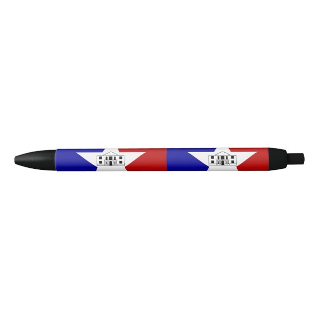 Stylo Noir Drapeau de San Antonio, Texas Black Ink Pen (Devant)