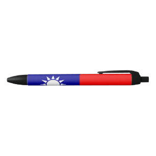 Stylo Noir Drapeau de Taïwan
