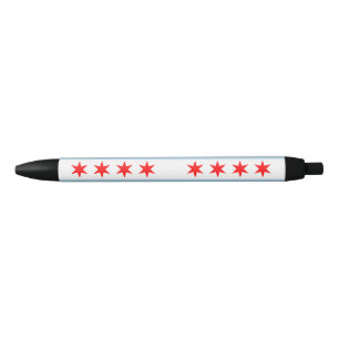 Stylo Noir Drapeau de ville de Chicago