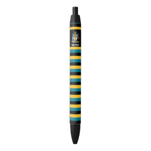 Stylo Noir Drapeau des Bahamas mignon patriotique