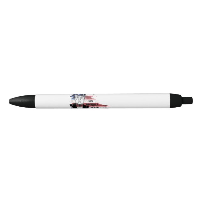 Stylo Noir Drapeau des Etats-Unis.Donald Trump. (Devant)