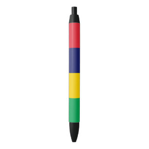 Stylo Noir Drapeau des Îles Maurice