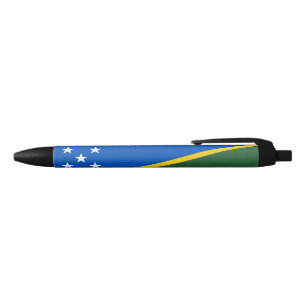 Stylo Noir Drapeau des Îles Salomon