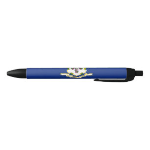 Stylo Noir Drapeau d'État du Connecticut