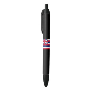 Stylo Noir Drapeau d'Hawaï (État des États-Unis)