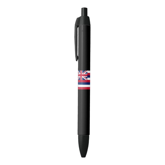 Stylo Noir Drapeau d'Hawaï (État des États-Unis) (Haut (Vertical))