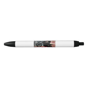 Stylo Noir Drapeau Dirt Vélo USA Drapeau T-Shirt Motocross Dr