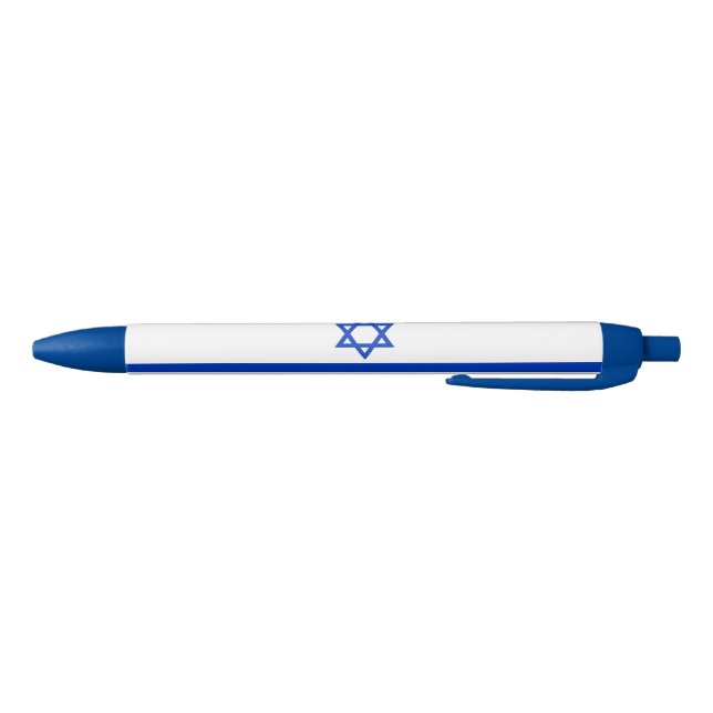 Stylo Noir Drapeau d'Israël (Bas)