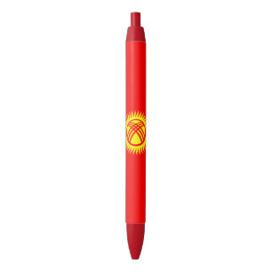 Stylo Noir Drapeau du Kirghizistan