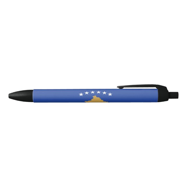 Stylo Noir Drapeau du Kosovo (Haut)