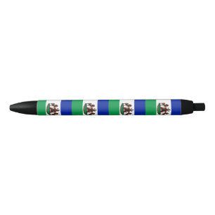 Stylo Noir Drapeau du Lesotho