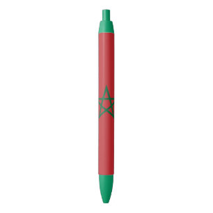 Stylo Noir Drapeau du Maroc