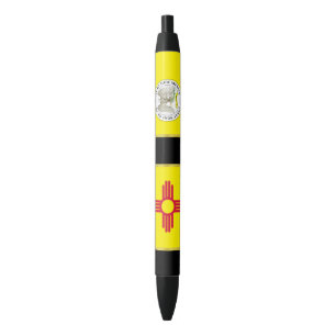 Stylo Noir Drapeau du Nouveau Mexique