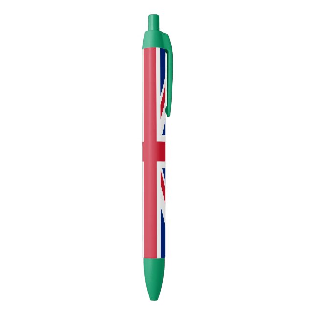 Stylo Noir Drapeau du Royaume-Uni (Bas (Vertical))