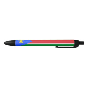 Stylo Noir Drapeau du Soudan du Sud