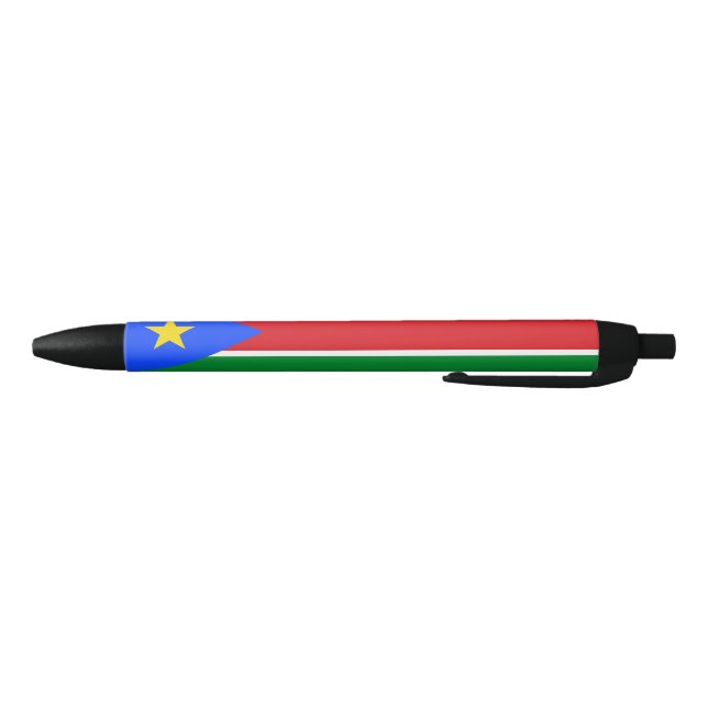 Stylo Noir Drapeau du Soudan du Sud (Bas)