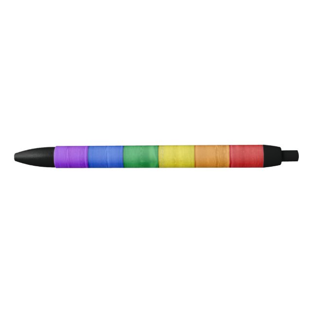 Stylo Noir Drapeau en bois de SlipperyJoe's pride couleurs ar (Devant)