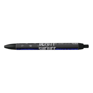 Stylo Noir Drapeau en détresse du shérif adjoint