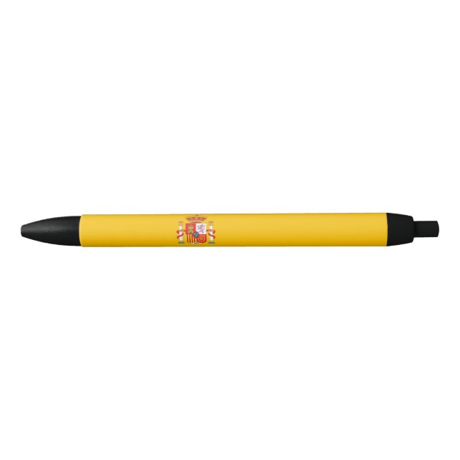 Stylo Noir Drapeau espagnol (Devant)