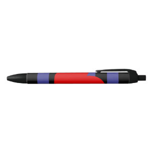 Stylo Noir Drapeau et cœur de fierté en cuir