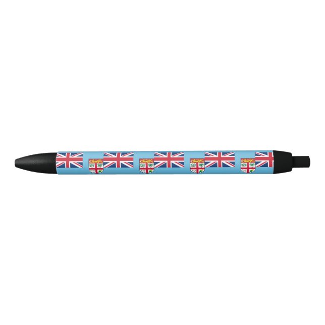 Stylo Noir Drapeau Fidji (Devant)