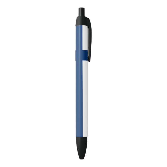 Stylo Noir Drapeau Finlande (Bas (Vertical))