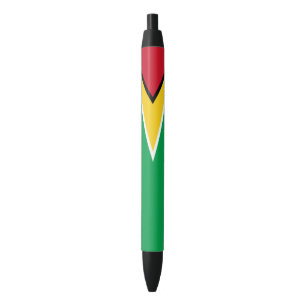 Stylo Noir Drapeau Guyana