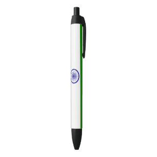 Stylo noir Drapeau Indien