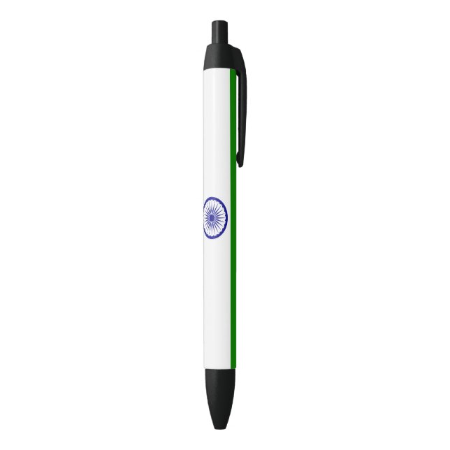 Stylo noir Drapeau Indien (Bas (Vertical))